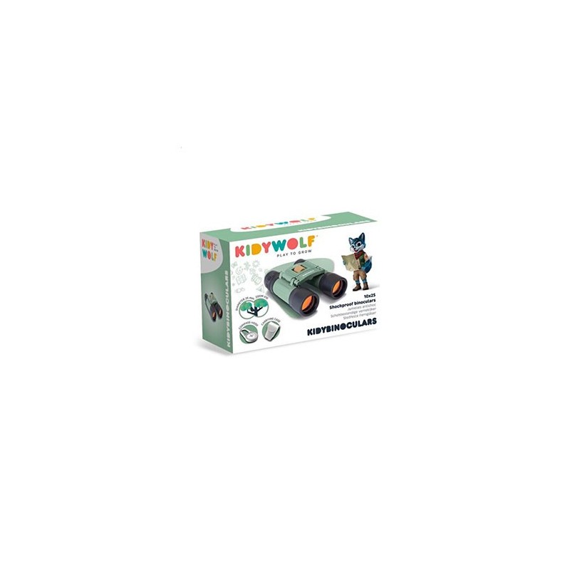 Prismáticos Infantiles KIDYBINOCULARS Kidywolf - Verde (Aumento 10x25)
