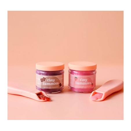 Set de Tarro y Cuchara Tiny Tummies Strawberry Custard