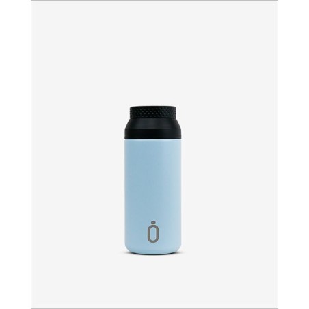 Vaso térmico Cup Mii de Runbott en color azul cielo pastel con acabado mate y tapa gris