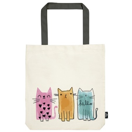 Tote Bag gatitos colores Katzerino de Moses en lacombainfantil.com
