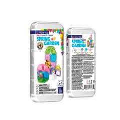 Magna-Tiles MicroMAGS Travel Spring Garden (24 piezas) La Comba