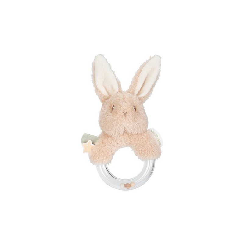 Sonajero de Anillo Conejito Newborn Natural | Little Dutch