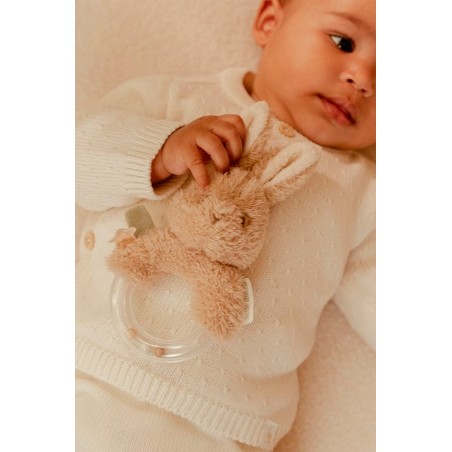 Sonajero de Anillo Conejito Newborn Natural | Little Dutch
