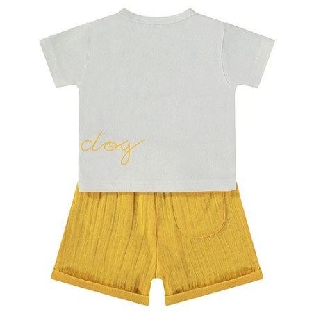 Conjunto 2 Piezas Bebé Perrito Amarillo