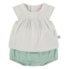 Conjunto Bebé 2 piezas Verde Agua Primavera-Verano 2026.
