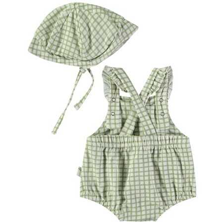 Ranita con gorro-cuadros Vichy Caqui