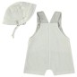 Peto Bebé con gorro a juego blanco.