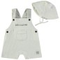 Peto Bebé con gorro a juego blanco.