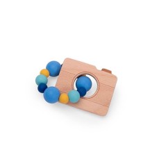 Sonajero de Madera de Haya y Silicona-Diseño Cámara de Fotos P&P