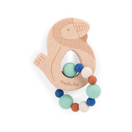 Mordedor Sensorial Mawa de Madera y Silicona – Colección Forêt de Moulin Roty