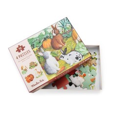 Set 4 Mini Puzzles Animales Moulin Roty | La Comba Infantil