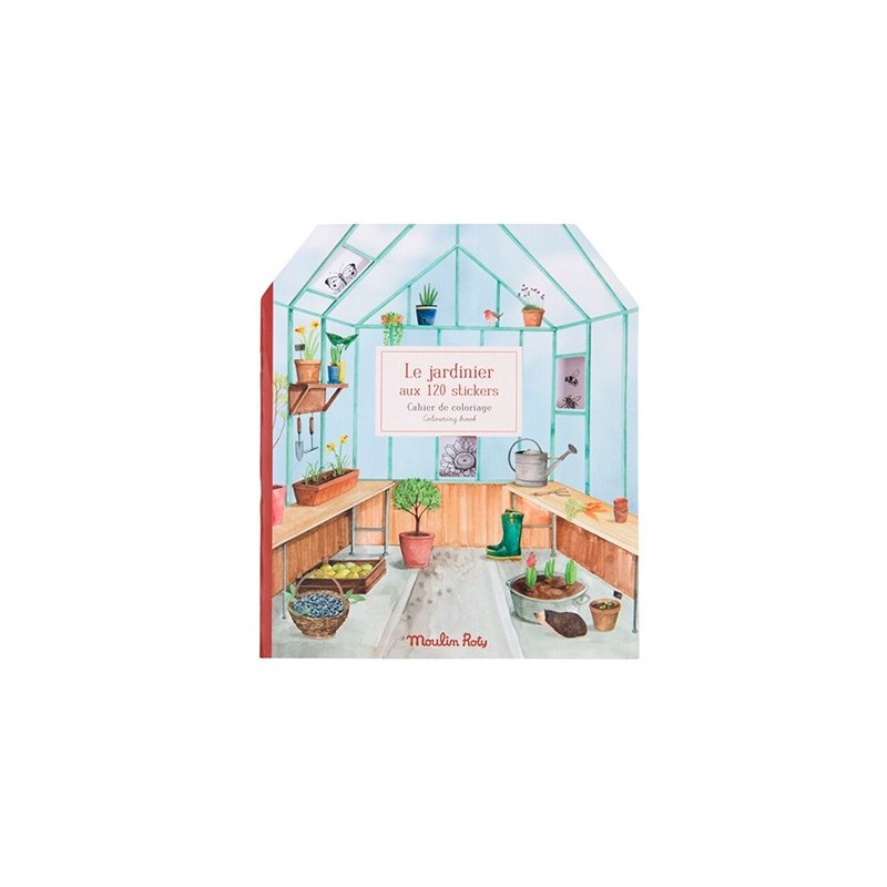 Cuaderno de Pegatinas El Jardinero Moulin Roty - Le Jardin du Moulin (+120 stickers)