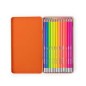 12 Lápices de Colores Neón Moulin Roty - Les Schmouks (Caja Metálica)