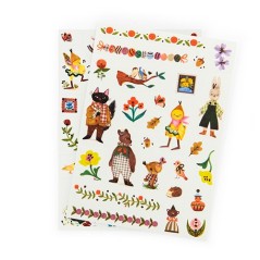 Tatuajes Temporales para Niños Moulin Roty - Les Minouchkas (Dermatológicamente testados)