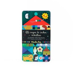 12 Lápices Colores Metalizados Comètes Filantes | La Comba Infantil