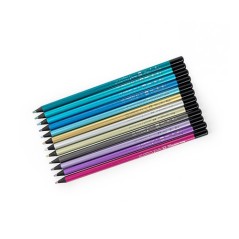 12 Lápices Colores Metalizados Comètes Filantes | La Comba Infantil