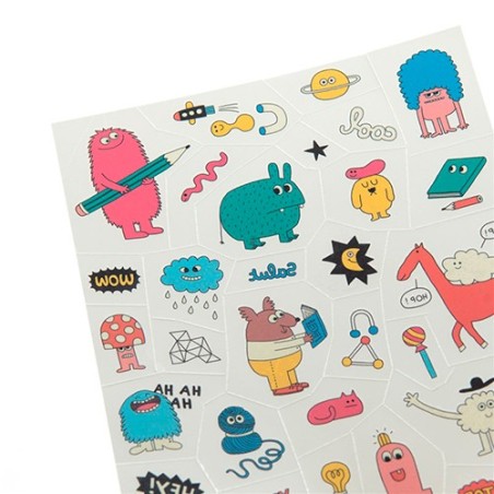 Tatuajes Temporales para Niños Moulin Roty - Les Schmouks (Divertidos y Gamberros)