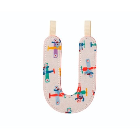 Letra de Tela Reversible U Lilliputiens - Detalle Fosforescente para Decoración