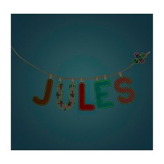 Letra de Tela L Ocre Lilliputiens - Detalle Fosforescente para Decoración