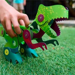 Clixo Dino Adventure Pack - Set de Construcción Magnética Flexible (36 piezas)