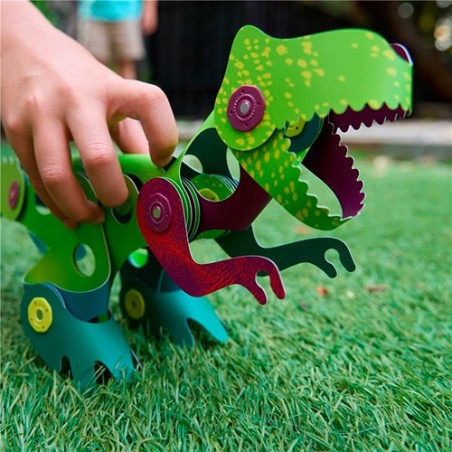 Clixo Dino Adventure Pack - Set de Construcción Magnética Flexible (36 piezas)