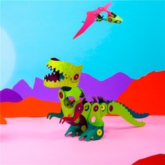 Clixo Dino Adventure Pack 36 piezas | Construcción Magnética Flexible