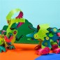 Clixo Dino Adventure Pack - Set de Construcción Magnética Flexible (36 piezas)