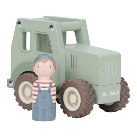 Tractor de Madera con Personaje Little Dutch - Juguete de Madera FSC