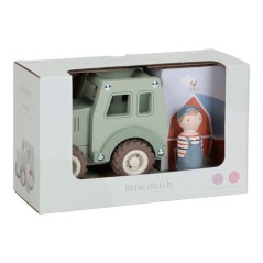 Tractor de Madera con Personaje Little Dutch | Juguete FSC | La Comba