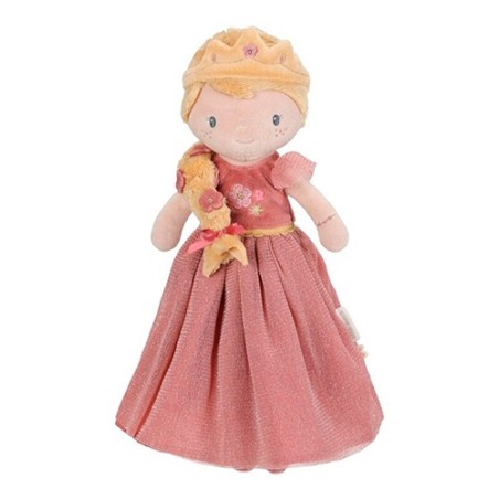 Muñeca de trapo Julia Princesa de Little Dutch con vestido de tul rosa y corona de tela suave.