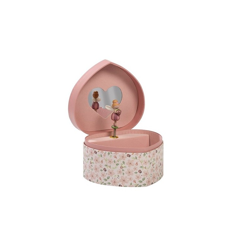Caja de Música Joyero Corazón Fairy Garden Little Dutch - Con Espejo