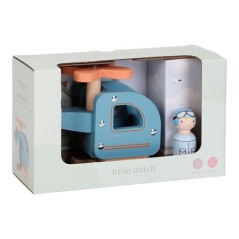 Helicóptero de Madera FSC Little Dutch | Juguete Ecológico | La Comba