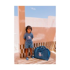 Bolso de Playa Grande con Rejilla Antiarena Monnëka | Colección Hippos Azul