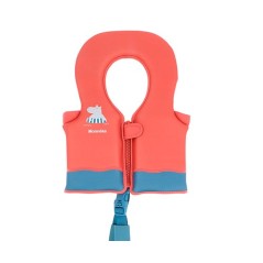 Nuevo chaleco flotador aprendizaje Monnëka 2026 talla 1-2 años diseño Hippos con nombre personalizado en vinilo La Comba