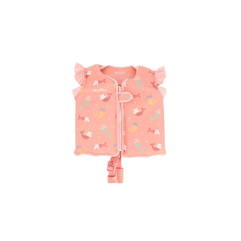Chaleco Flotador de Aprendizaje Monnëka | Mermaid Cats (Tallas 2-3 y 3-6 años)