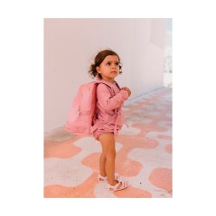Mochila Infantil Rejilla Monnëka Whale Pink | La Comba
