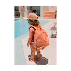 Mochila Infantil de Rejilla Antiarena Monnëka | Colección Camping (Melocotón)