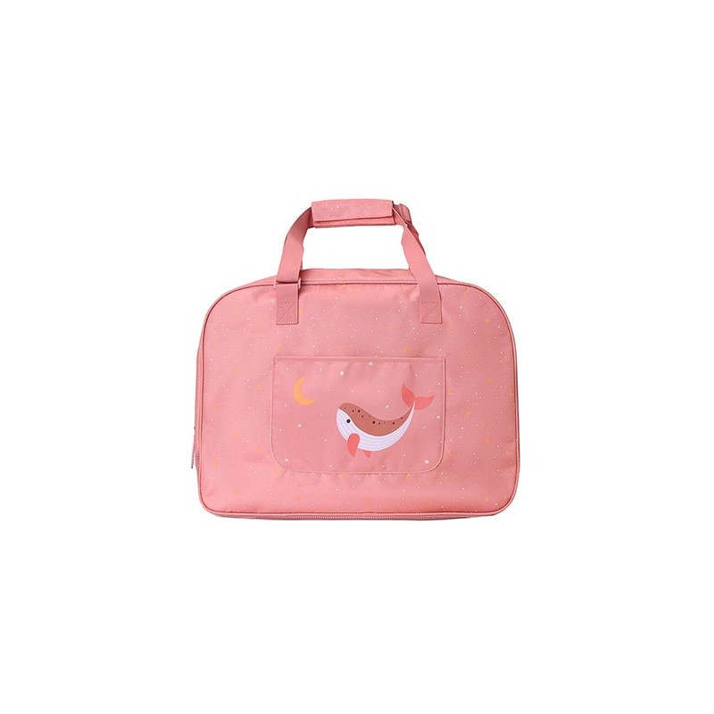 Bolso de Playa Grande con Rejilla Antiarena Monnëka | Colección Whale Pink (Ballenas)