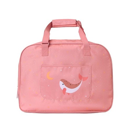 Bolso de playa grande con estampado de ballena en tonos rosas de Monnëka verano 2026