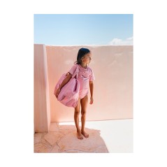 Bolso Playa Monnëka Whale Pink con Rejilla | La Comba