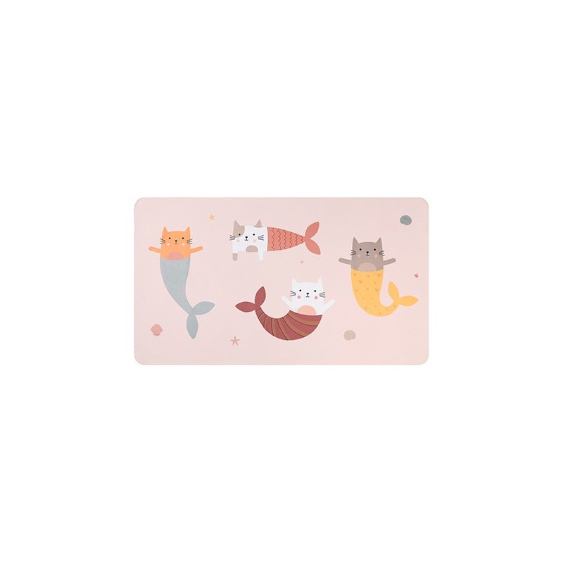 Toalla de Playa Microfibra Mermaid Cats Personalizable | Secado Rápido 160x90cm