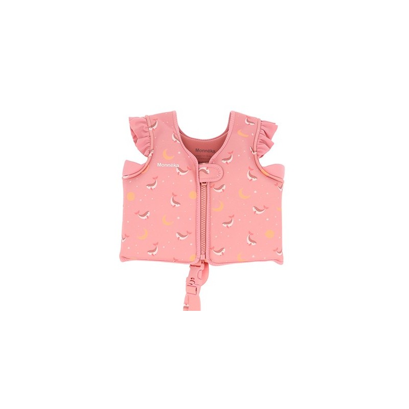 Chaleco Flotador de Aprendizaje Monnëka | Whale Pink (Tallas 2-3 y 3-6 años)