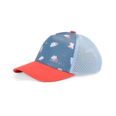 Gorra infantil tipo trucker Hippos Monnëka azul con rejilla La Comba