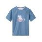 Camiseta protección solar infantil Hippos UPF 50+ Monnëka azul La Comba