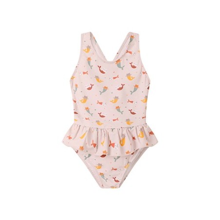 Bañador Infantil Monnëka Mermaid Cats Cruzado con Volantes | UPF 50+
