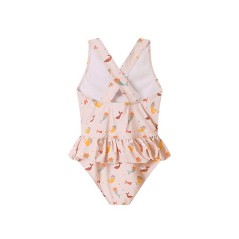 Bañador Niña Mermaid Cats Cruzado con Volantes UPF 50+ | La Comba