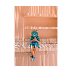 Palas de Playa Neopreno Whale Teal Monnëka | La Comba