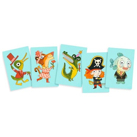 Juego de Cartas Toktooyou de Djeco | Batalla Delirante de Mímica y Sonidos