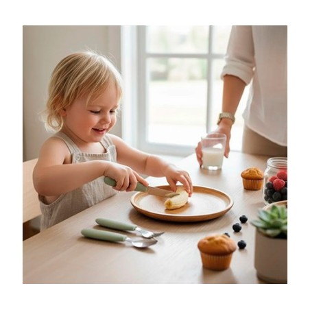 copia de Set de 3 Cubiertos Infantiles KiddiKutter | Cuchara, Tenedor y Cuchillo de Seguridad Sag