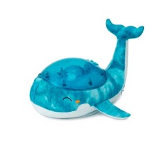 Luz nocturna recargable con forma de ballena azul de Cloud B, modelo Tranquil Whale con carga USB para descanso infantil.